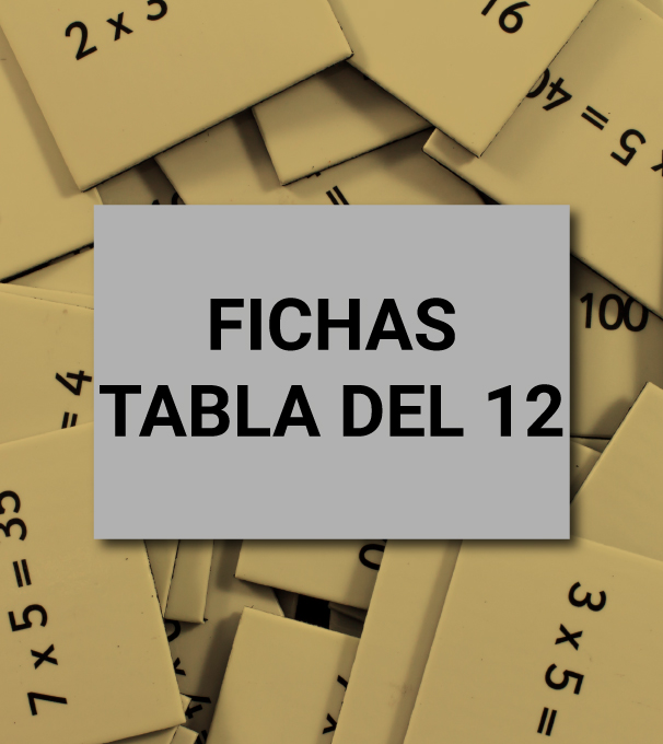 Aprender a multiplicar en León - ficha tabla del 12
