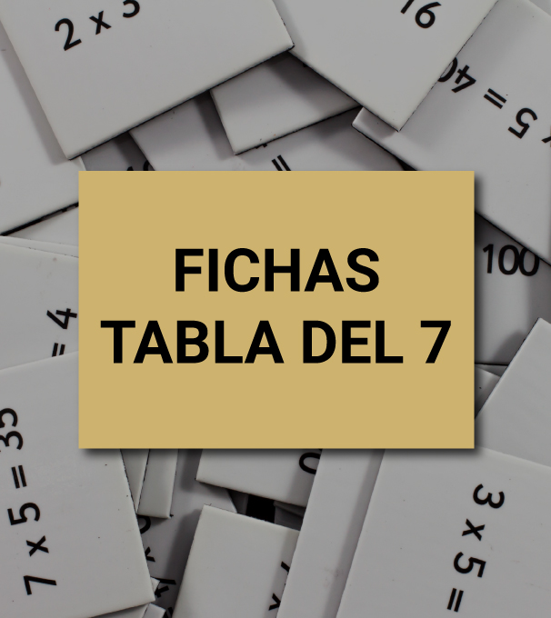 Aprender a multiplicar en León - ficha tabla del 7
